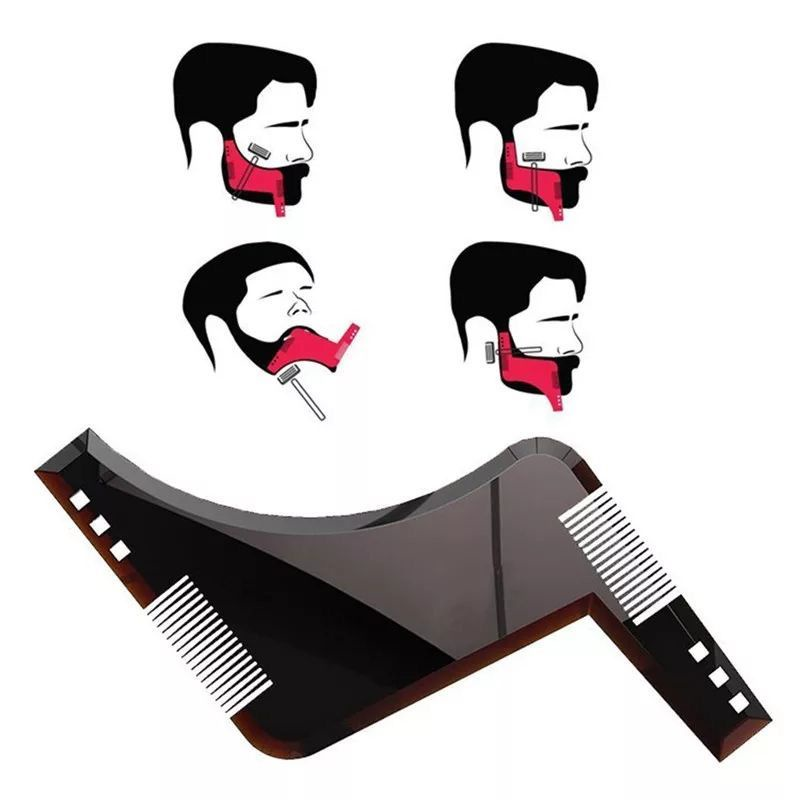 Régua P/ Barba Com Pente - Alinhador e Modelador de Barba