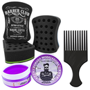 kit nudread bucha de enrola cabelo + pente garfo plastico + cera modeladora jack barber