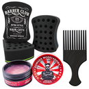 kit nudread bucha de enrola cabelo + pente garfo plastico + cera modeladora jack barber
