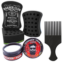 kit nudread bucha de enrola cabelo + pente garfo plastico + cera modeladora jack barber