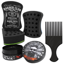 kit nudread bucha de enrola cabelo + pente garfo plastico + cera modeladora jack barber