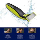 Barbeador Eletrico A Prova D'agua Usb Flexivél Profissional 100V/240V Corpo e Rosto GT-9866