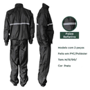 Conjunto Capa De Chuva Roupa Para Motoqueiros Ciclistas Impermeável Calça Jaqueta C/ Capuz